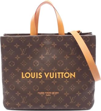 Louis Vuitton Borsa tote MM con monogramma anni 10 - Marrone