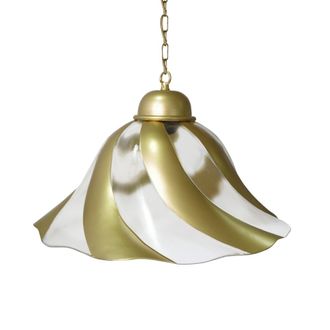 Tosel Suspensi&oacute;n campana vidrio oro D40 cm