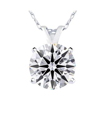 SuperJeweler Superjeweler Silver 2.00 Ct. Tw. Lab-Grown Diamond Necklace
