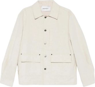 Amaranto Sariana Jacket - Heren - Zomerjassen - Beige - S - Katoen - Jassen