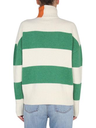 RIGHT FOR High-Neck Rugby Sweater - Multicolor