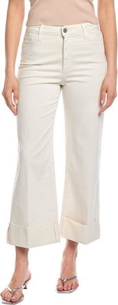 Paige Connie Crop Wide Cuff Neutral Jean