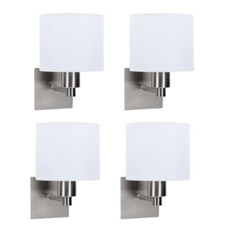 Forlight Aplique de pared led (4uds) con pantalla para tambor n&iacute;quel satinado