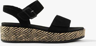 Remonte D1n54-02 Womens Sandals Black Suede - Size UK 6.5