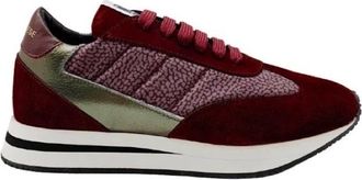 Borbonese Su&egrave;de en Gelamineerde Sneakers - Dames - Sneakers - Rood - 35 EU - Su&egrave;de - Schoenen