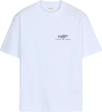 Closed T-shirt met ronde hals en print op de voorkant - Heren - T-shirts - Wit - XL - Tops