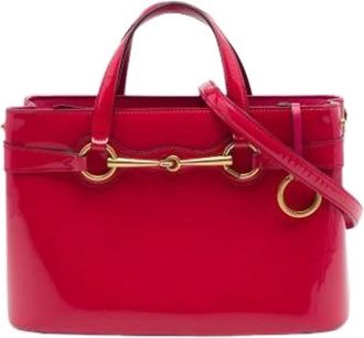 Gucci Pre-owned Satchel - Dames - Vintage Handtas - Rood - ONE Size - Leer - Vintage