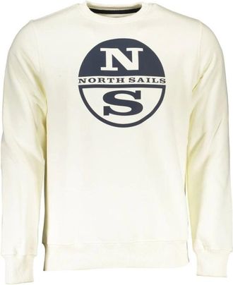 North Sails Katoenen Sweater - Heren - Sweatshirts - Wit - 2XL - Katoen - Hoodies & sweatvesten