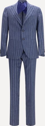 Gi Capri Completo monopetto gessato con tasca toppa Man 54
