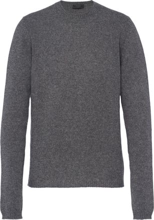 Prada long-sleeve cashmerem jumper - men - Cashmere - 54 - Grey