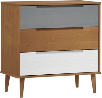 vidaXL Drawer Cabinet molde Brown 80x40x80 cm Solid Wood Pine Vidaxl