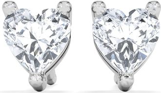 The Diamond Store Naomi Heart Cut Lab Diamond Stud Earrings 0.50ct H/SI in 9K White Gold