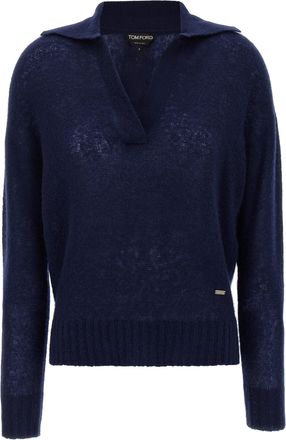 Tom Ford Polo Jersey Maglioni Blu-Donna