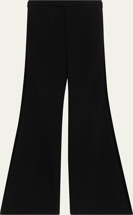 Sergio Hudson Velvet Stripe Crepe Trousers