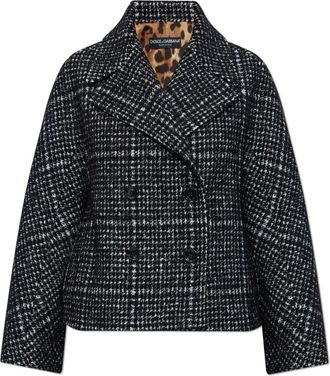 Dolce & Gabbana Jassen, Dames, Zwart, 2Xs, Wol, Korte jas