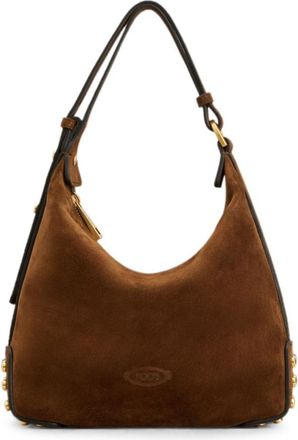 Tod's Brown Metal Dots Mini Shoulder Bag