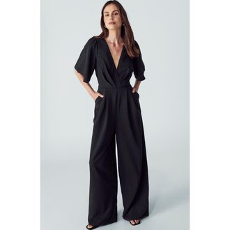 Willa Omaha Jumpsuit in Black Texture at Nordstrom, Size 2