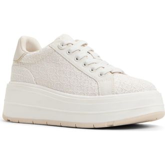 Aldo Garelia Embroidered Platform Sneaker in Multicolor at Nordstrom, Size 8.5