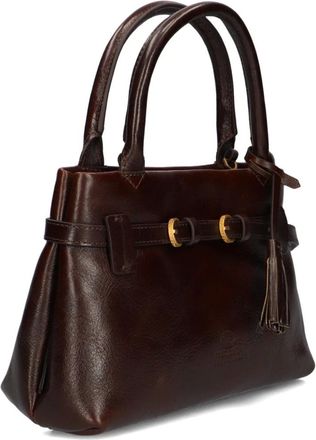 Fred De La Bretoniere Mae Mini Handtas - Dames - Handtassen - Bruin - ONE Size - Leer - Tassen
