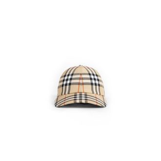 Burberry Check Cotton Baseball Cap