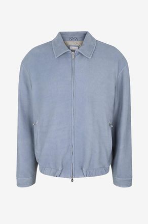 Brunello Cucinelli Kurze Jacke mit Hemdkragen aus genarbtem Leder