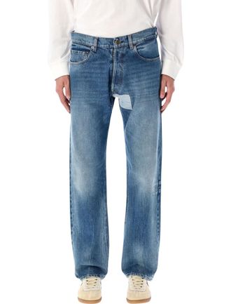 Maison Margiela Blue Mid Rise Jeans