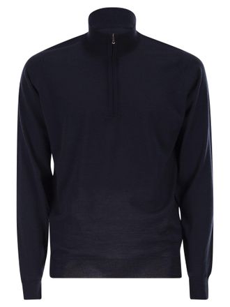 John Smedley Jersey con cuello alto y media cremallera Barrow de John Smedley