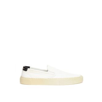 Saint Laurent Venice Slip-On - Dames - Loafers - Wit - 35 1/2 EU - Katoen - Schoenen