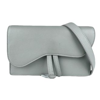 Dior Gray Leather Fanny Pack (Pre-Owned)