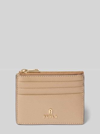 Furla Card Case mit Label-Detail Modell CAMELIA in Kitt, Gr&ouml;&szlig;e 1