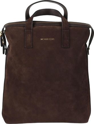Michael Kors Nicholas Suede Convertible Backpack - Bags - Hombre - Marr&oacute;n - ONE SIZE