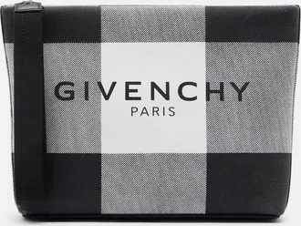 Givenchy Logo checked pouch