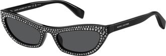 Marc Jacobs Stijlvolle Zonnebril - Dames - Zonnebrillen - Zwart - 54 MM - Accessoires