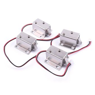 None Atoplee 4 Mini Serrature Elettromagnetiche A Solenoide Dc 12 V Per Cassetto, Armadietto, 27 X 29 X 18 Mm