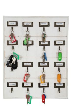 Biscottini International Caja De Llaves Armario Llavero De Madera Teclado Colgador De Llaves Llavero De Pared Perchero De Pared Tablero Porta Llaves