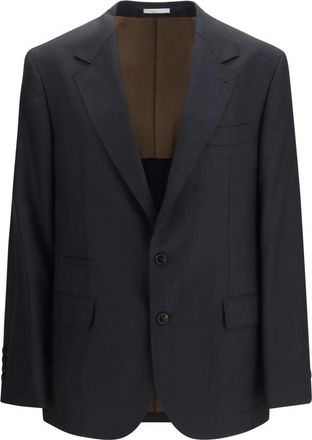 Brunello Cucinelli Dark Grey Notched Lapel Blazer