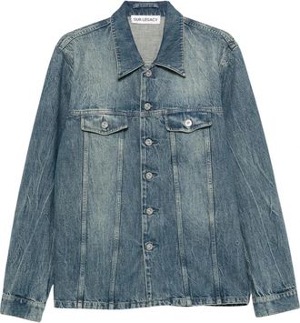 Our Legacy Shackle Jacket - Heren - Spijkerjassen - Blauw - L - Katoen - Jassen