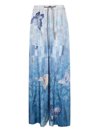 Pierre-Louis Mascia Aloe palazzo pants - Blue