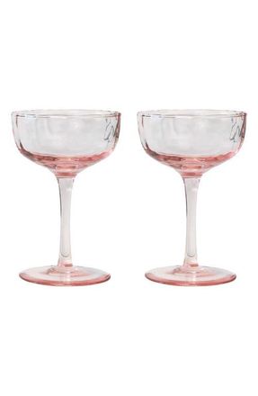Juliska Puro Set of 2 Cocktail Coupes in Blush at Nordstrom