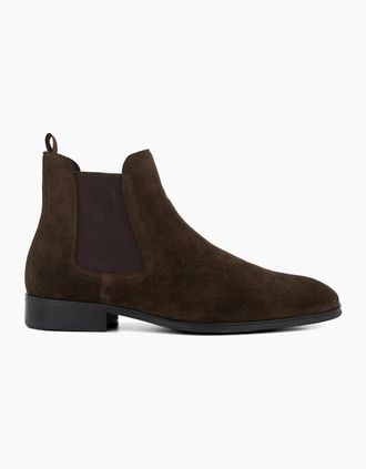 Dune London Mens Lo Mandatory Low Heel Block Chelsea Boots - Brown - Size: 10