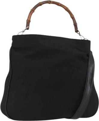 Gucci Pre-owned Shoulder Bags, female, Black, Size: ONE SIZE Pre-owned Vintage Nylon Shoulder Bag