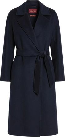 Max Mara Belted Coats - Dames - Jas met riem - Blauw - M - Jassen