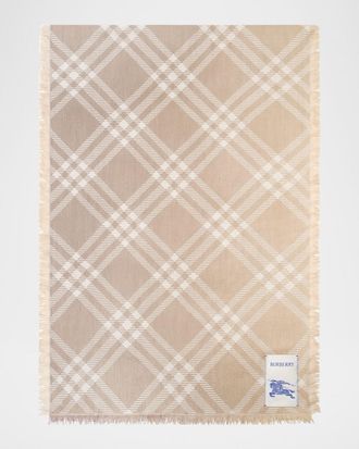 Burberry Gradient Check Wool Silk Scarf