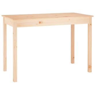 Berkfield Home Dining Table 110x55x75 cm Solid Wood Pine in Light Tan | Size: 110 x 55 x 75 cm