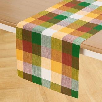 Solino Home Linen Table Runner for Dining Table, Holiday and Everyday Table Decor - Buffalo Check in Fall Check at Nordstrom, Size Xx-Large