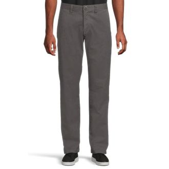 Volcom Frickin Modern Pants Mens Gray Stretch Straight Leg Zip Fly GBO3666
