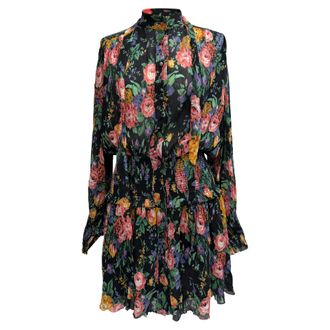 Zimmermann Zimmerman Allia Shirred Mini Dress in Floral Print Cotton