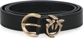 Pinko Womens Leather Belt Black Cow Hide