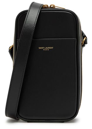 Saint Laurent Dailycase Logo Leather Cross-body bag - Black - One Size