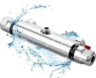 OEM Grifo Mezclador Termost&aacute;tico, Lat&oacute;n 59, Bot&oacute;n De Seguridad 38&deg;c, Ajuste De Temperatura 20-50&deg;c, Ba&ntilde;o